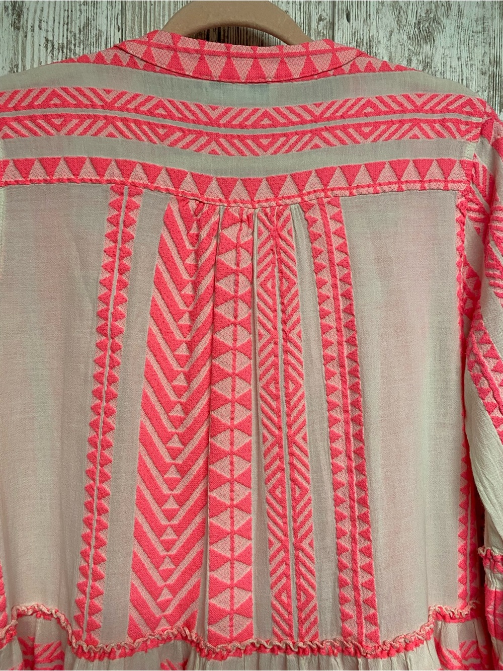Devotion TWINS Pink Patterned V-Neck Tiered Mini Dress - Picture 9 of 12